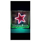 New Old Stock 20x19" Heineken Beer Neon