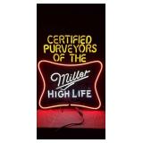28x25" Miller High Life Advertising Neon