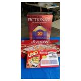 Pictionary, Scrabble, and Card Games