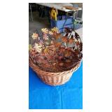 Nice Wicker Basket, 13" Autumnal Decorative Metal