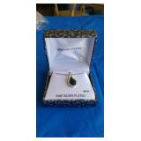 Like New Silverplate and Crystal Necklace