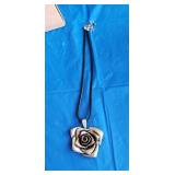 Beautiful Large Rose Pendant Necklace