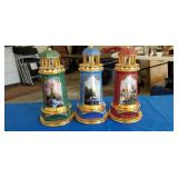 Set Of 3 8" Thomas Kinkade Lighthouses