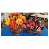 2 Decorative Flower Baskets
