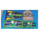 4 Fighting Irish Notre Dame Signs Pennants