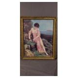 22.5" Framed Antique Lithograph