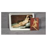 2 Vintage Risque Trays