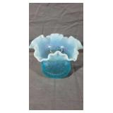 Blue Opalescent Fenton Serving Dish