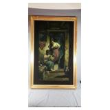 Superb 55in. Tall Original Velvet Painting