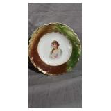 Handpainted German Portrait Vegetable Bowl