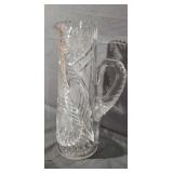 12in. Heavy Cutglass Crystal Pitcher,