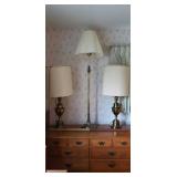 3 Mid Century Lamps, Underwriters Labrotories