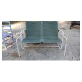 Mid Century Outdoor Iron Love Seat
