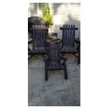 Primitive Log Cabin Style Wooden Chairs