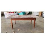 34" Wide Marble Top Mid Century Coffee Table