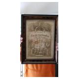 1886 German Catholic Confirmation Certificate