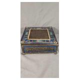 Tiffany Silver Cloissanne Jewel Chest