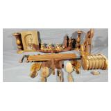 Early Interesting Hand Carved Wooden Lot,