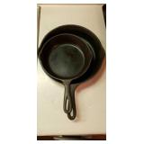 2 Wagner Ware Cast Iron Skillets