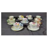 Rare Set Of Paragon Bone China Tea Cups and