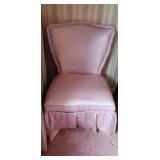 Pink Satin Vanity Seat