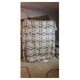 Early King Size Double Wedding Quilt, Some
