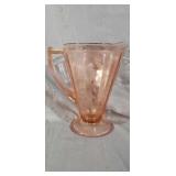 Pink Depression Fluted Pitcher