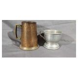 Hand Hammered Copper and Brass Chalice