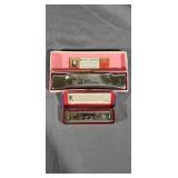 2 Vintage Hohner Harmonicas