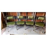 4 Vintage Folding Card Table Chairs