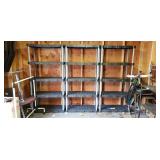 Six 6ft. Matching Rubbermaid Shelves