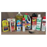 Full Bottles of Various Household Chemicals