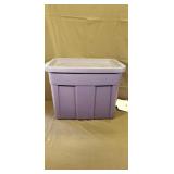 Purple Rubbermaid Tote