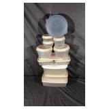 Mountain of Rubbermaid Storage Containers