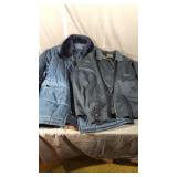 Blue Puffer Coat and Blue Spring Jacket