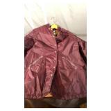 Maroon Rain Jacket with Hood