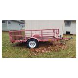 Nice Red Iron Utility Trailer, SEE DESCRIPTION!!