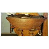 Solid Oak Antique Coffee Table, Double Drop Leaf,