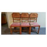 3 Primitive Kitchen Chairs