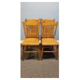 4 Nice Solid Oak Kitchen Chairs