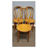 3 Vintage Bentwood Chairs