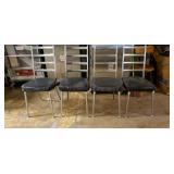 4 Designer Chrome Chairs