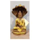 8in. Elaborate Brass Budha