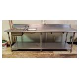 Large Stainless Steel Kitchen Prep Station