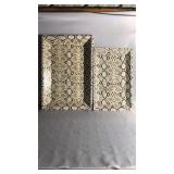 2- High End Snake Patterned Serving Trays