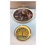 Norman Rockwell Plate and an Ashtray From