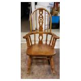 Heavy Sturdy Oak Rocking Chair