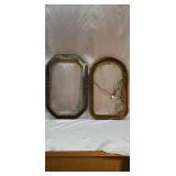 2 Curved Glass Antique Picture Frames