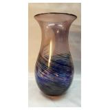 10in. Amethyst Swirl Vase