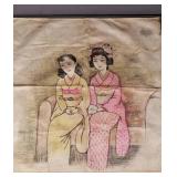 WW2 Trench Art On Silk Napkin